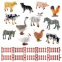 DOUSELLA 12 PCS Figurines d'animaux de la Ferme Réalistes Jouet Animaux de la Forêt Mini Figurines de Ferme Jouets Miniatures po