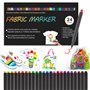 NXPUXP Marqueurs pour tissus textiles 24 couleurs