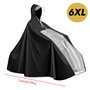 WANDGU Poncho de Pluie pour Vélo: Capuche Anti-Pluie Imperméable Réutilisable - Protection Intégrale pour Vélos/VTT/Électriques 