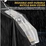 WANDGU Poncho de Pluie pour Vélo: Capuche Anti-Pluie Imperméable Réutilisable - Protection Intégrale pour Vélos/VTT/Électriques 