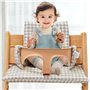 LEKEFETO Coussin d'assise pour chaise haute Stokke Tripp Trapp : ensemble de coussins de chaise haute antidérapants, revêtement 