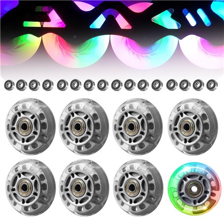 GOEDCH Roues de Skate en Ligne: 8 Pièces 72mm Rechange pour Patins