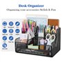 Housolution Organisateur de Bureau Multifonctionnel, Support de Rangement avec Tiroir & 7 Compartiments, Porte-Stylo en Maille M