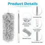 NVIYAM Plumeau Poussière Microfibre Sans Peluche Télescopique Lavable 230 cm de Long - Tête de Loup, Plumeau Toile D'araignée