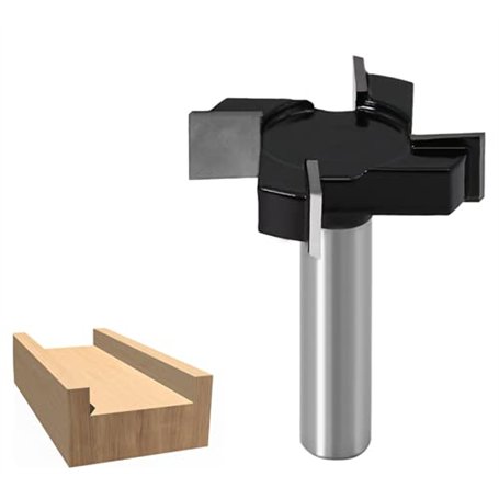 APLUS Mèche de routeur à rainure en T à 4 flûtes