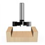 APLUS Mèche de routeur à rainure en T à 4 flûtes, diamètre de coupe de 2 pouces, mèche de rabotage à tige de 12 mm