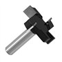 APLUS Mèche de routeur à rainure en T à 4 flûtes, diamètre de coupe de 2 pouces, mèche de rabotage à tige de 12 mm