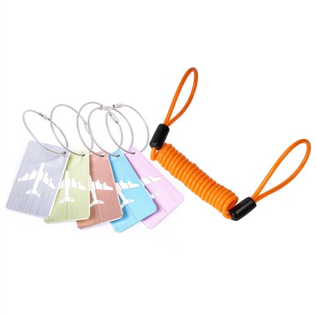 Étiquettes de bagage de voyage de NUZAMAS Étiquettes de sac à dos d'école de bagage de sac à main Étiquettes ID de valise 5 coul