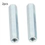 VOBOR Écrou Long M8 Inox 80 - Écrou de Tige Longue D'accouplement Hexagonal (2 Pièces)
