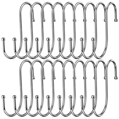 Firschoie Lot de 18 Crochet S Acier Inoxydable