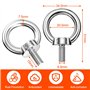Mesybveo 5 Pièces M8 Boulon à Œil - Anneau de Levage en Acier Inoxydable 304 - Vis à Filetage Mâle, Forme de Bague Marin - Solid