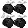Xpieoyrm 4 Pièces Roulettes Pivotantes de 50mm