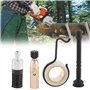 Atyhao Tronçonneuse Pompe à Huile Engrenage à vis sans Fine Réservoir Carburant Set de Filtres pour Tubes Huile Kit Accessoires 