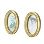 Wifehelper 2 Pcs/Set Maison De Poupée Miniature Cadre Ovale Cadre Photo Mini Encadré Image Couple Photos Décoration Murale Intér