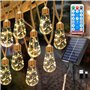 Coomoors Guirlande Lumineuse Exterieure Solaire avec 16 Ampoules