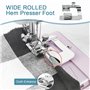 KNGNGK 6 Pcs Pied de Biche Machine à Coudre, 3 Pied de Biche Ourlet Roulé 3/4/6mm et 3 Pied de Biche Ourlet Large 4/8" 6/8" 8/8"
