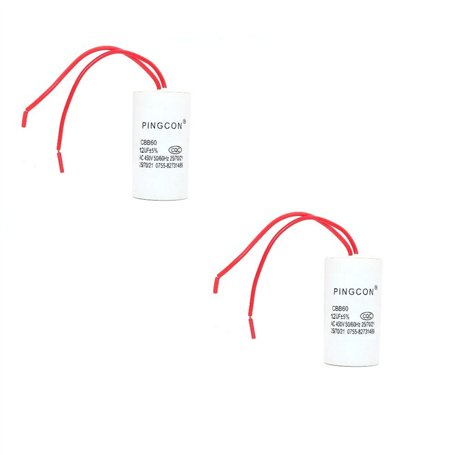 DollaTek 2Pcs CBB60 AC 450V 12UF Condensateur de Fonctionnement du Moteur de Cylindre conducteur 2 Fils