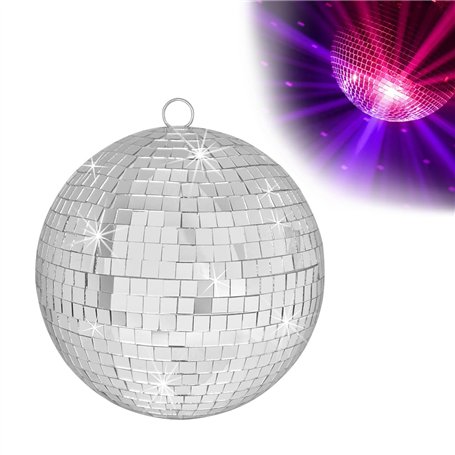 QINERSAW Boule à Facettes à Suspendre 15cm Boule Miroir à Suspendre Boule à Facettes Disco Boule à Facette Miroir Boule à Facett
