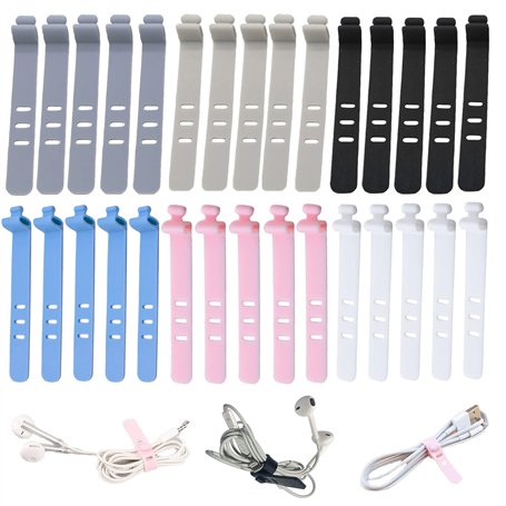 Duoyif Câble Attache Cordon Silicone - Serre-Câbles