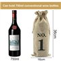 KLYNGTSK 10 PCS Sacs à Vin en Toile de Jute avec Cordon de Serrage Couverture de Bouteille de Vin en Toile Sacs à Vin Numéros Sa