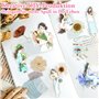 4 jeux d'autocollants pour carnets, autocollants pour livres d'art, matériel de décoration d'album photo, avec 1 pièce de petite