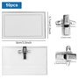 Porte Badge 10pcs étiquettes nominatives transparentes de 90 x 56 mm avec clip et épingle, Porte-Carte d'Identité Transparent Ré