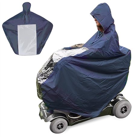 WEGREAT Poncho de pluie pour véhicules électriques : 165 x 110 x 175 cm Mobility Scooter Protection contre la pluie pour fauteui