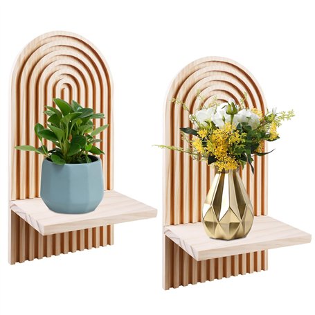 WIYETY Lot de 2 Supports Muraux en Bois