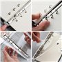 4 Pièces A5 Couverture de Classeur en PVC Souple Transparent Couverture de Protection 6 Anneaux Rechargeable A5 Feuilles Volante