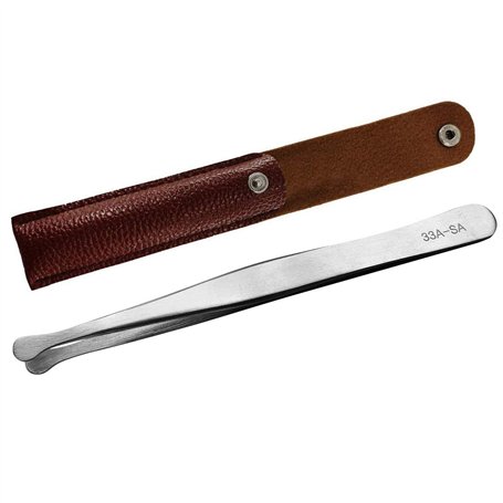 Outils de collection de philatélie en acier inoxydable Pinces à timbre à pointe ronde pour ramasser des bijoux