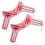 SHEENO 4 PCS Pince à Angle Droit de 90 Degrés,D'Angle Reglable à Bois Ensemble,Pinces D'angle pour le Travail du Bois
