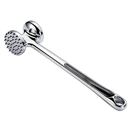 ALEENFOON Attendrisseur à Viande Manuel Professionnel Acier Inoxydable Maillet Heavy Duty Double Face Marteau à Viande avec Trou