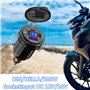 Prise USB DIN Chargeur Rapide de Moto,Qidoe Double Port QC3.0 et USB C Adaptateur Din Hella vers USB avec LED Bleue pour Moto BM