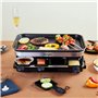 Appareil a Raclette 8 Personne Service a Raclette avec Revêtement Anti-Adhésif Plaque de Cuisson 8 Poêlons Antiadhésifs 4 Spatul