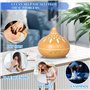 RDDAIPE Diffuseur Huiles Essentielles,500ml Ultrasonique Diffuseur D'huiles Essentielles,7 LED Diffuseur Parfum Electrique avec