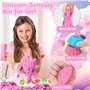 MULEVIP Magic Sand Sable Magique Licorne Fille Jeu de Sable Kit,Coloré Sable,Sable Magique Enfant avec Bac à Sable Magique Jouet