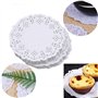 YKKJ Napperons Dentelle,Napperons Jetables en Papier 100 Pièces Dentelle Blanc du Papier Napperon Gâteau d'emballage Tapis de Pa
