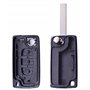 ANGOFIZ Coque Clé Pliable 3 Boutons Phare CE0523 Lame HU83 Compatible avec Citroen C2 C3 C4 Picasso C4 Grand Picasso C5 C6 C8 Pe