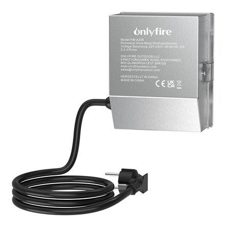 Onlyfire électrique Moteur pour barbecue en acier inoxydable pour barbecue tourne broche