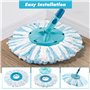 4 Pièces Têtes de Rechange Compatible avec Leifheit Clean Twist Disc Mop, Balai Serpillère Microfibre Compatible avec Leifheit S