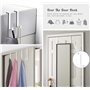 DINGFENG Porte Manteau Pour Porte，4 Pièces Blanc Accroche Porte 2-3 Cm(Épaisseur de la porte) X14cm Patere Porte Manteau Mural S