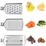 Râpe à Fromage et Zesteur en Acier Inoxydable,Set de 3 Râpes de Cuisine Multifonction pour Légumes,Citron,Gingembre,Lames Plates