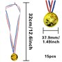 Lot de 15 médailles dorées gagnantes - Médailles olympiques - En plastique - Pour anniversaire d'enfant - Pour fête d'anniversai