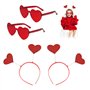 TIANNAIT 2pcs bandeau coeur et 2pcs lunettes de fête