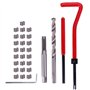 Teabelle Kit 30pcs de Réparation de Filetage Foret Sleeves Type Helicoil Outils M6 Filetage Douille du Moteur Voiture