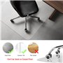 Kuyal Tapis de Chaise Transparent pour sols durs Tapis de Sol Transparents Tapis de Protection en Bois/carrelage pour Bureau et 
