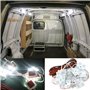 12 V 40 LED automobile Intérieur Feux de travail Kits de lampe de toit Plafonnier pour van Tunk RV Bateau Remorque