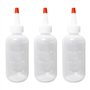 TIMJJG Lot de 3 flacons applicateurs en plastique pointus - Flacons transparents avec bouchon - Pour salon de coiffure - Accesso