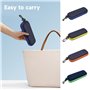TAFACE 4pcs Étui À Lunettes Avec 4 Chiffons De Nettoyage, Étui À Lunettes De Voyage, Étui De Protection Pour Lunettes, Étui À Lu