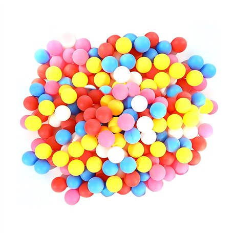 MEMOFYND Lot de 40 balles de tennis de table colorées en plastique pour chats et chiens